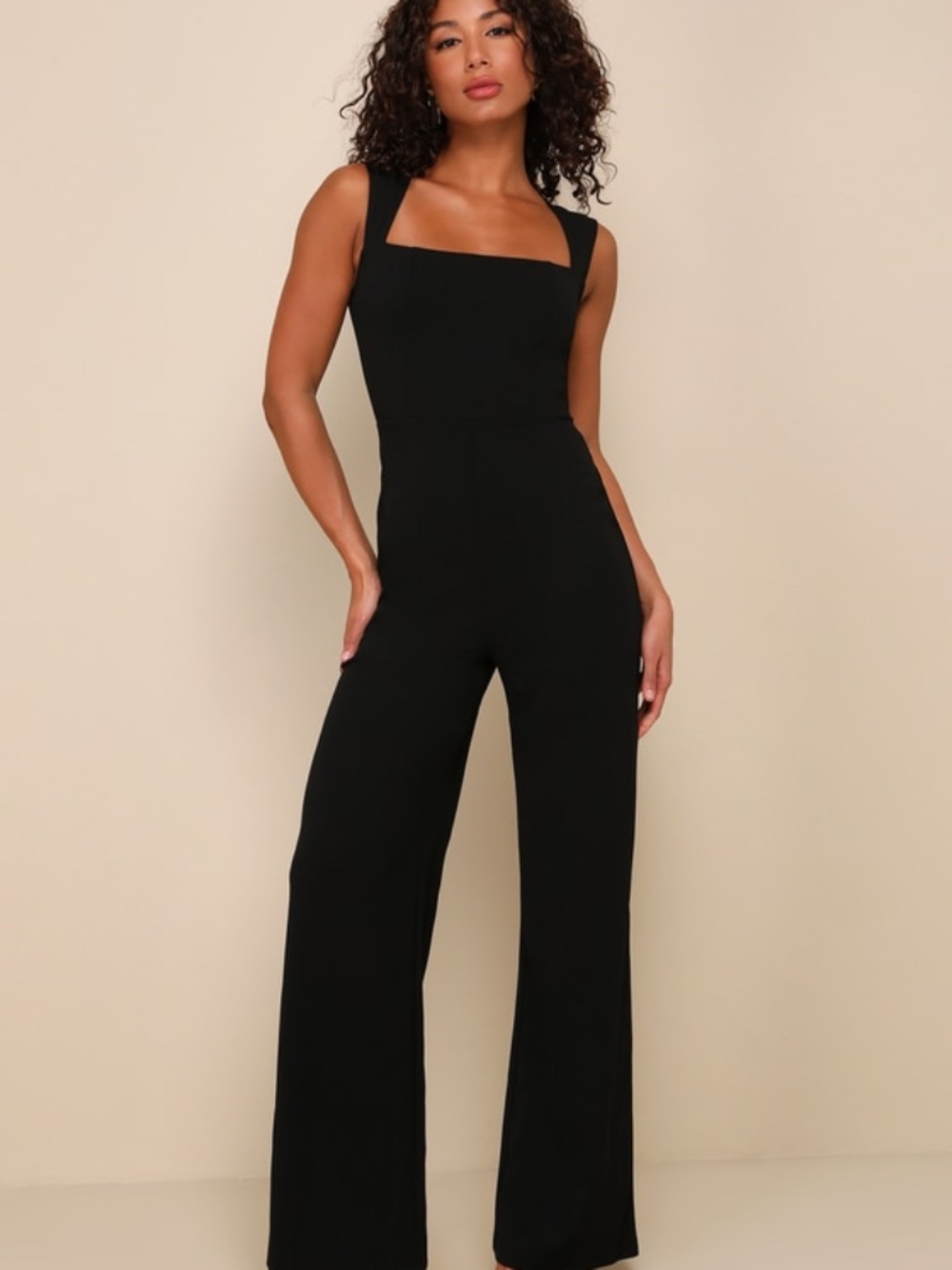 Lulus Enticing Endeavors Black Jumpsuit - Size XL